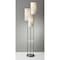 Homeroots Brushed Steel Shade Floor Lamp14 x 14 x 68 in. 372724 - alternate 4